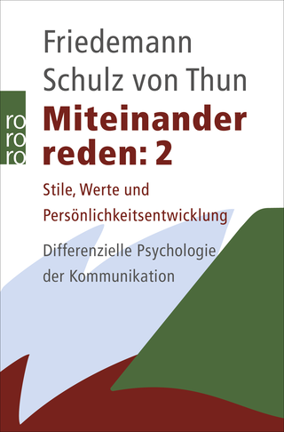 Buchcover von Miteinander reden 2: Stile, Werte und Persönlichkeitsentwicklung: Differentielle Psychologie der Kommunikation