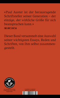 Zusatzmaterial 9783498001650 U4 von Mit Fremden sprechen: Ausgewählte Essays und andere Schriften aus 50 Jahren von Paul Auster