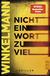 Buchcover von Nicht ein Wort zu viel von Andreas Winkelmann
