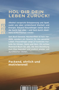 Zusatzmaterial 9783499019401 U4 von Prostlos glücklich: Was du gewinnst, wenn du auf Alkohol verzichtest von Eduard Freundlinger