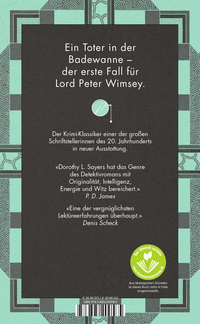 Zusatzmaterial 9783805200585 U4 von Ein Toter zu wenig: Ein Fall für Lord Peter Wimsey von Dorothy L. Sayers