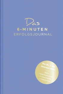 Buchcover von Das 6-Minuten-Erfolgsjournal (mittelblau): Fokussierter und gelassener Ziele erreichen von Dominik Spenst