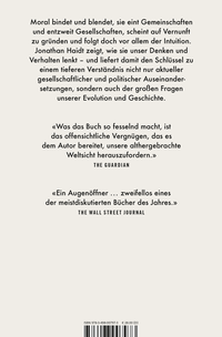 Zusatzmaterial 9783498007973 U4 von Die Macht der Moral: Warum Politik und Weltanschauungen unsere Gesellschaft spalten von Jonathan Haidt