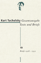 Buchcover von Gesamtausgabe Texte und Briefe 19 von Kurt Tucholsky