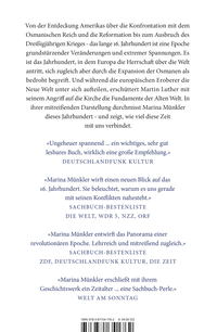 Zusatzmaterial 9783871341762 U4 von Anbruch der neuen Zeit: Das dramatische 16. Jahrhundert von Marina Münkler