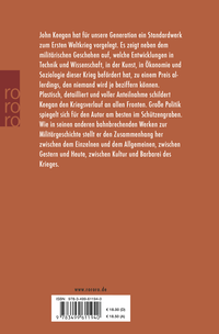 Zusatzmaterial 9783499611940 U4 von Der Erste Weltkrieg: Eine europäische Tragödie von John Keegan