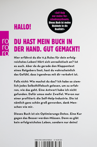 Zusatzmaterial 9783499016080 U4 von 11,5 Rules für dein erfolgreichstes Leben: Selbsthilfe von einem Typen, der auch keine Ahnung hat von Maxi Gstettenbauer