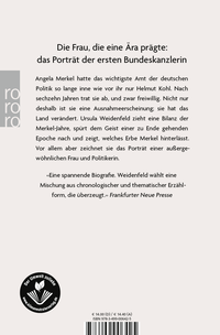 Zusatzmaterial 9783499006425 U4 von Die Kanzlerin: Porträt einer Epoche von Ursula Weidenfeld