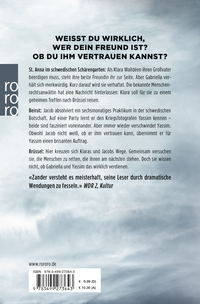 Zusatzmaterial 9783499273643 U4 von Der Freund von Joakim Zander