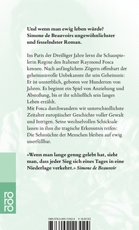 Zusatzmaterial 9783499113024 U4 von Alle Menschen sind sterblich von Simone de Beauvoir