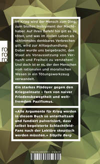 Zusatzmaterial 9783499017551 U4 von Warum ich niemals für mein Land kämpfen würde: Gegen die Kriegstüchtigkeit von Ole Nymoen