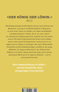 Zusatzmaterial 9783499007804 U4 von Löwenland: Mein Leben für Afrikas letzte Wildnis von Valentin Grüner
