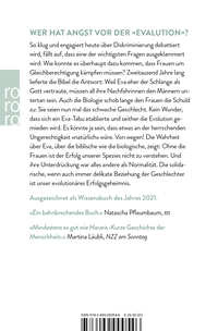 Zusatzmaterial 9783499000546 U4 von Die Wahrheit über Eva: Die Erfindung der Ungleichheit von Frauen und Männern von Carel van Schaik, Kai Michel