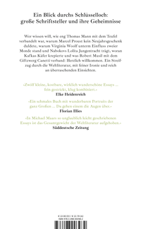 Zusatzmaterial 9783498003982 U4 von Leoparden im Tempel: Portraits großer Schriftsteller von Michael Maar
