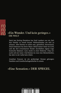 Zusatzmaterial 9783499235238 U4 von Die Korrekturen von Jonathan Franzen