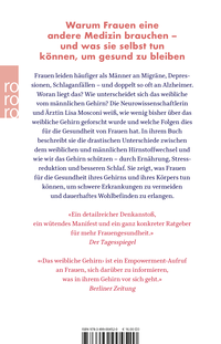 Zusatzmaterial 9783499004520 U4 von Das weibliche Gehirn: Länger leben, besser schlafen, Demenz vorbeugen - wie Frauen gesund bleiben von Dr. Lisa Mosconi
