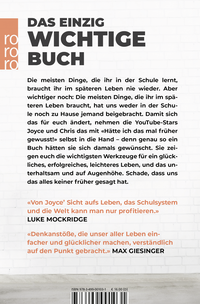 Zusatzmaterial 9783499001031 U4 von Hätte ich das mal früher gewusst!: Was man wirklich im Leben braucht, aber in der Schule nicht lernt von Joyce Ilg, Chris Halb12