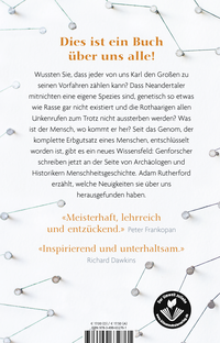 Zusatzmaterial 9783499632761 U4 von Eine kurze Geschichte von jedem, der jemals gelebt hat: Was unsere Gene über uns verraten von Adam Rutherford