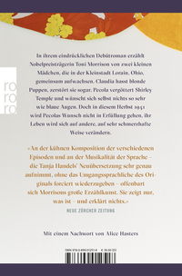 Zusatzmaterial 9783499012518 U4 von Sehr blaue Augen von Toni Morrison