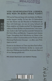 Zusatzmaterial 9783499634161 U4 von Das kleine Sabotage-Handbuch von 1944: Die besten Tricks des amerikanischen Geheimdienstes im Kampf gegen Hitler von US Office of Strategic Services