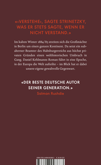 Zusatzmaterial 9783498003883 U4 von Afrika  von Daniel Kehlmann