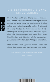 Zusatzmaterial 9783499259500 U4 von Winterjournal von Paul Auster