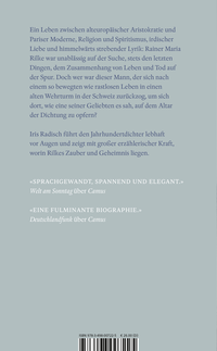 Zusatzmaterial 9783498007225 U4 von Du musst das Leben nicht verstehen: Rilkes Tage und Träume von Iris Radisch