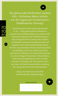 Zusatzmaterial 9783499269493 U4 von So geht's von Nicholson Baker