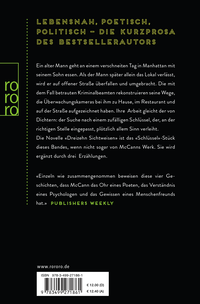 Zusatzmaterial 9783499271861 U4 von Wie spät ist es jetzt dort, wo du bist?: Drei Erzählungen und eine Novelle von Colum McCann