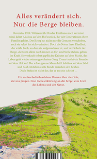 Zusatzmaterial 9783463000923 U4 von Bergjahre von Caterina Manfrini