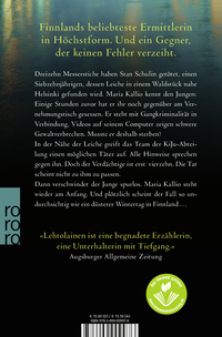 Zusatzmaterial 9783499009976 U4 von Schritt ins Dunkel: Maria Kallio ermittelt von Leena Lehtolainen