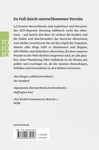 Zusatzmaterial 9783499631696 U4 von Deutschland ab vom Wege: Eine Reise durch das Hinterland von Henning Sußebach