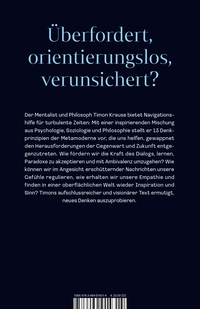 Zusatzmaterial 9783499014314 U4 von Sei deiner Zeit voraus : 13 Denkprinzipien für die Welt von morgen von Timon Krause