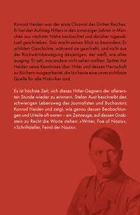 Zusatzmaterial 9783498000905 U4 von Hitlers erster Feind: Der Kampf des Konrad Heiden von Stefan Aust