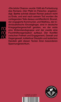 Zusatzmaterial 9783499156922 U4 von Die letzte Chance: Eine komische Freundschaft / Die letze Chance (Fragmente) von Jean-Paul Sartre