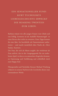 Zusatzmaterial 9783499290336 U4 von Seifenblasen: Eine Geschichte, die ein Film werden sollte von Kurt Tucholsky