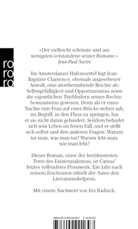 Zusatzmaterial 9783499001697 U4 von Der Fall von Albert Camus