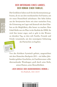 Zusatzmaterial 9783499254123 U4 von In Zeiten des abnehmenden Lichts: Roman einer Familie von Eugen Ruge