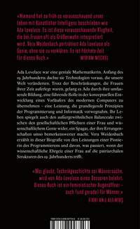 Zusatzmaterial 9783498007546 U4 von Ada Lovelace: Visionärin und Genie von Vera Weidenbach