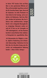 Zusatzmaterial 9783499139314 U4 von Rundherum: Abenteuer einer Weltreise von Erika Mann, Klaus Mann
