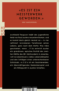 Zusatzmaterial 9783499271137 U4 von 4 3 2 1 von Paul Auster