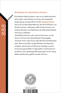 Zusatzmaterial 9783499619052 U4 von Das Ziegenproblem: Denken in Wahrscheinlichkeiten von Gero von Randow