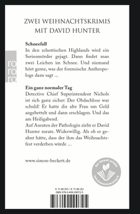 Zusatzmaterial 9783499290725 U4 von Schneefall & Ein ganz normaler Tag von Simon Beckett