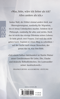 Zusatzmaterial 9783499274411 U4 von Gar alles oder Briefe an eine unbekannte Geliebte von Martin Walser