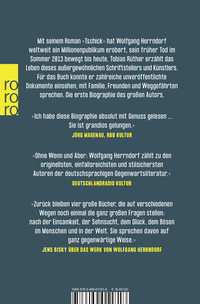 Zusatzmaterial 9783499011818 U4 von Herrndorf: Eine Biographie von Tobias Rüther