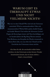 Zusatzmaterial 9783499011023 U4 von Ein kleines Buch über den Ursprung des Universums von Tony Rothman