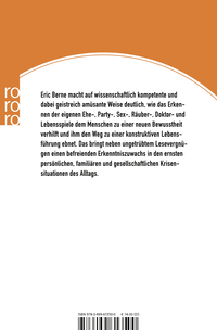 Zusatzmaterial 9783499613500 U4 von Spiele der Erwachsenen: Psychologie der menschlichen Beziehungen von Dr. med. Eric Berne