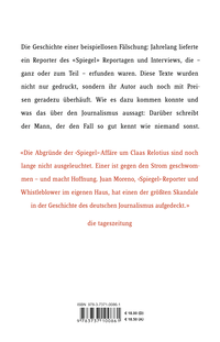 Zusatzmaterial 9783737100861 U4 von A THOUSAND LINES OF LIES: THE RELOTIUS  SYSTEM AND WHAT IT MEANS FOR  GERMAN JOURNALISM: Das System Relotius und der deutsche Journalismus von Juan Moreno