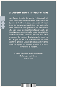 Zusatzmaterial 9783499005879 U4 von Marx, Wagner, Nietzsche: Welt im Umbruch von Herfried Münkler